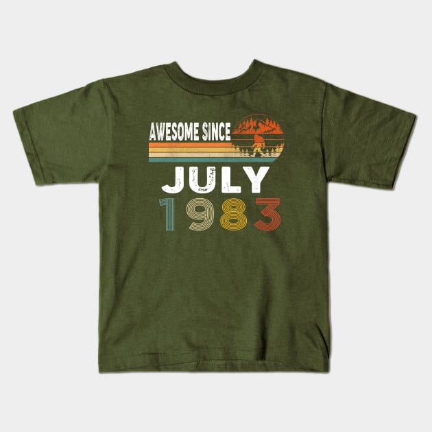 Awesome Since July 1983 Kids T-Shirt by ThanhNga